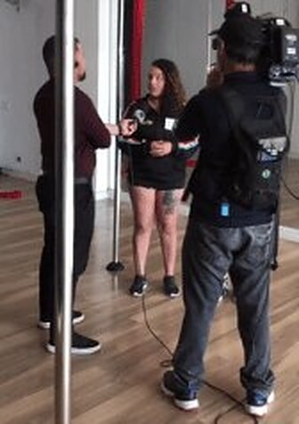 Gravação da RECORD TV no estúdio